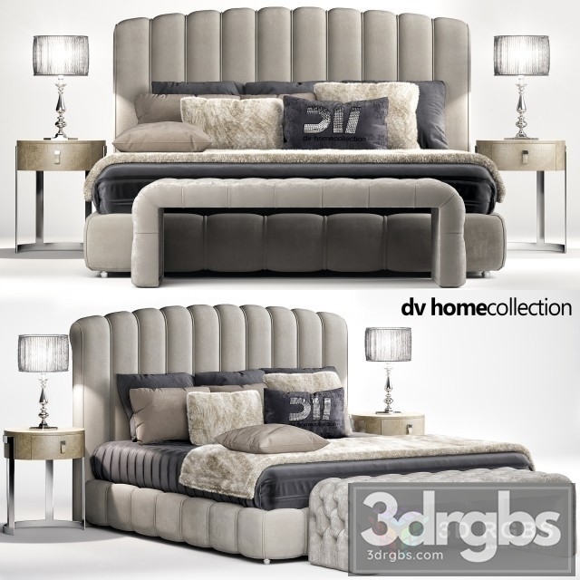 DV Home Collection Byron Bed 3dsmax Download - thumbnail 1