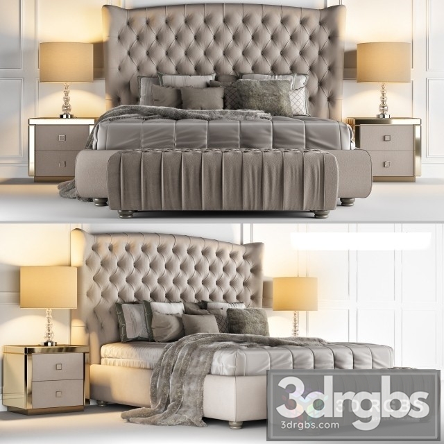 DV Home Collection Vogue Bed 3dsmax Download - thumbnail 1