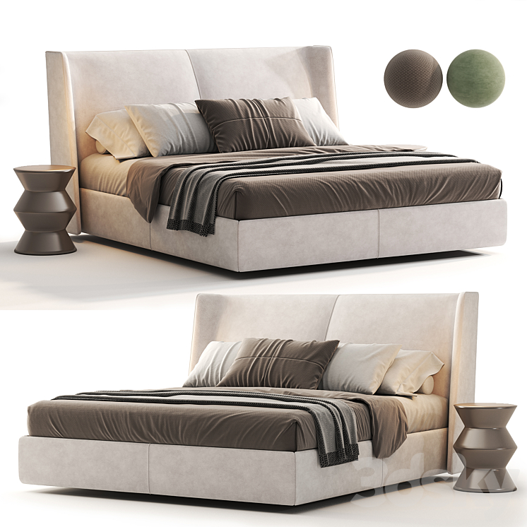 Echo Bed By Domkapa 3DS Max Model - thumbnail 1