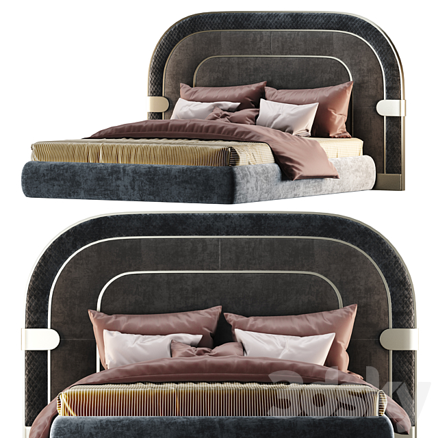 EDEN Double bed By Capital Collection 3DSMax File - thumbnail 1