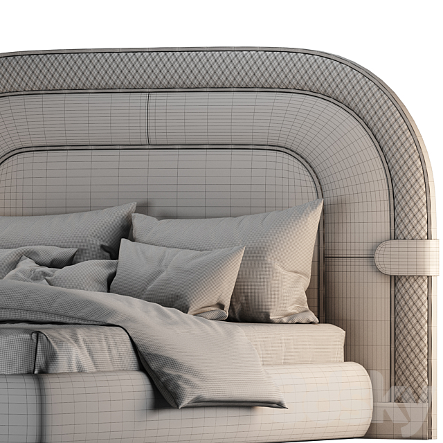 EDEN Double bed By Capital Collection 3DSMax File - thumbnail 4