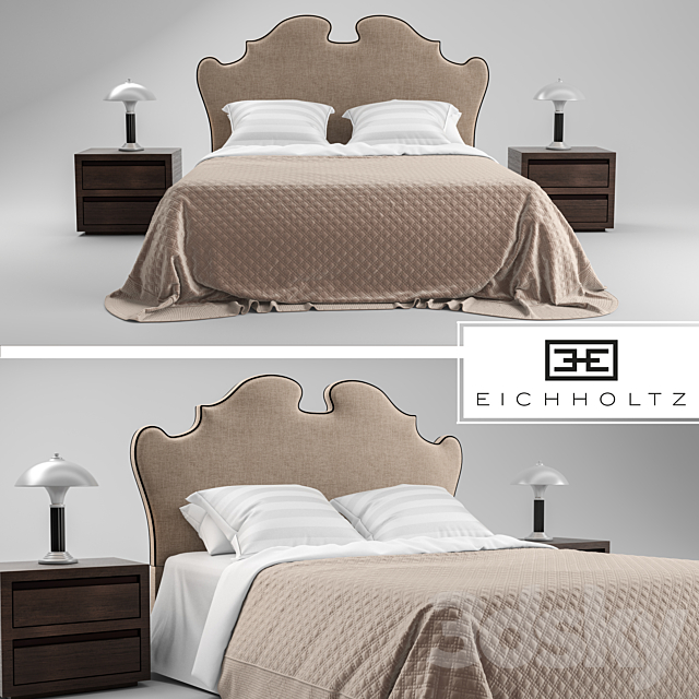 EICHHOLTZ bed BOUDOIR 3ds Max - thumbnail 1