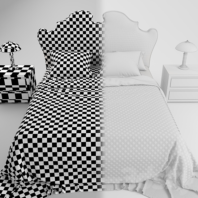 EICHHOLTZ bed BOUDOIR 3ds Max - thumbnail 2