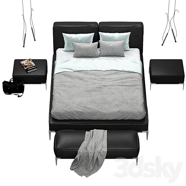 Elica Roche Bobois bed_set 2 3DSMax File - thumbnail 2