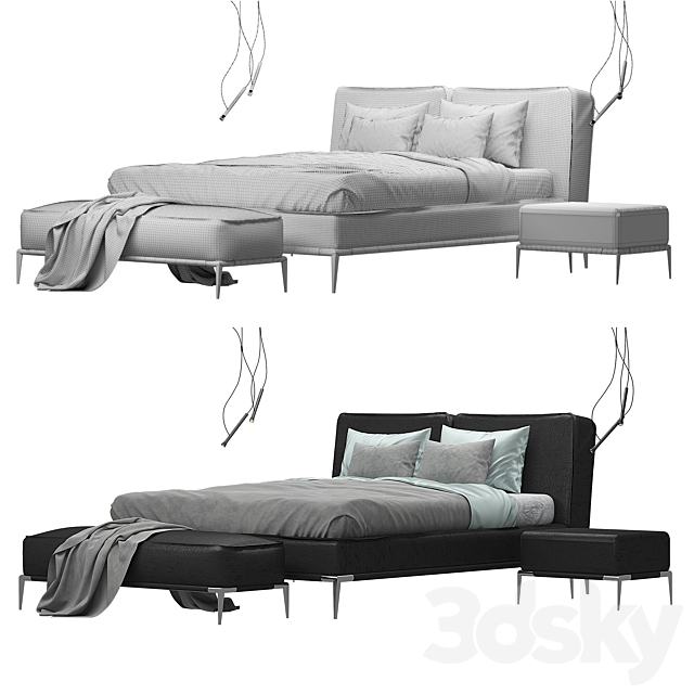 Elica Roche Bobois bed_set 2 3DSMax File - thumbnail 3