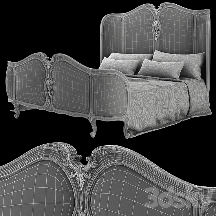 eloquence bed 3DS Max Model - thumbnail 2