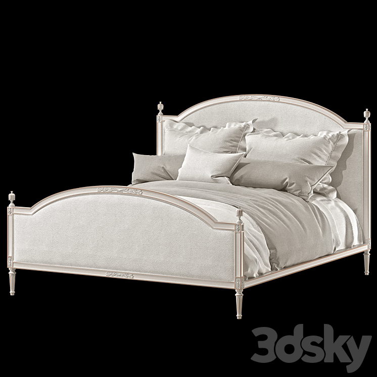 Eloquence dauphine bed 3DS Max Model - thumbnail 2