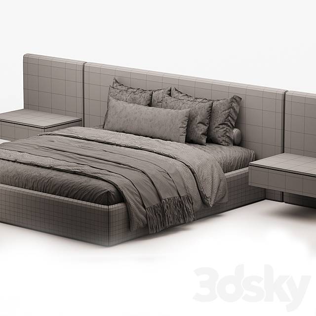 Eros store online Modern bed 3ds Max - thumbnail 3