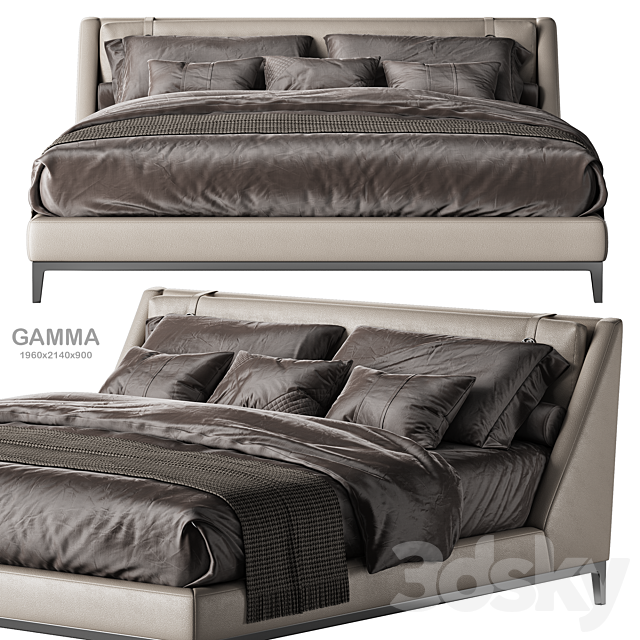 Estetica Gamma bed 1 3DSMax File - thumbnail 1