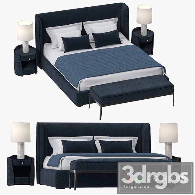 Estetica Marseille Bed 3dsmax Download - thumbnail 1