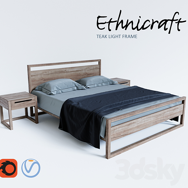 Ethnicraft – TEAK LIGHT FRAME 3DSMax File - thumbnail 1