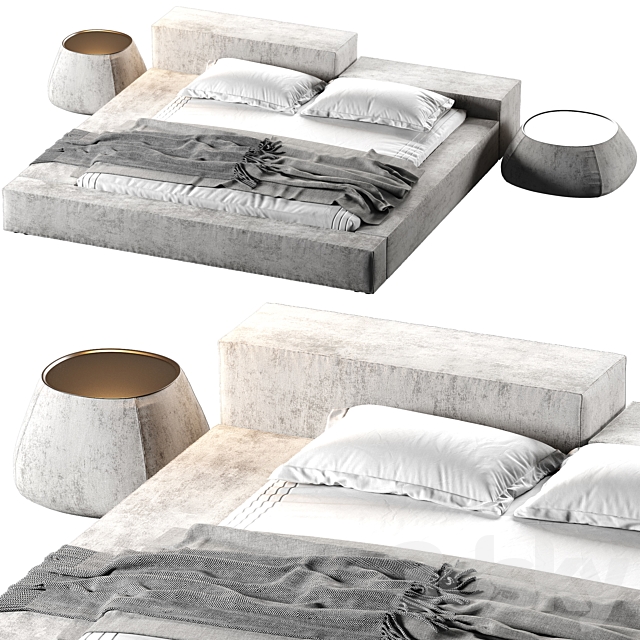 Extrasoft Bed 3DS Max Model - thumbnail 3