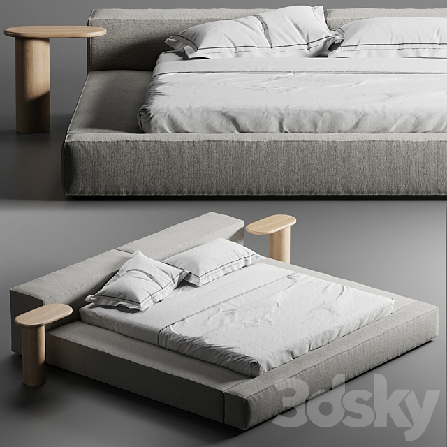 Extrasoft bed Living Divani 3DSMax File - thumbnail 2