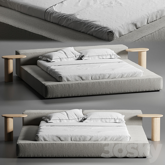 Extrasoft bed Living Divani 3DSMax File - thumbnail 3