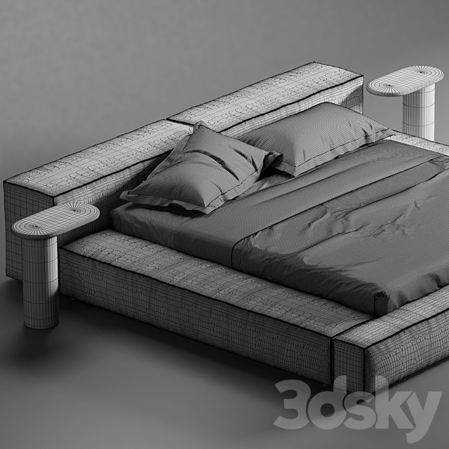 Extrasoft bed Living Divani 3DSMax File - thumbnail 4