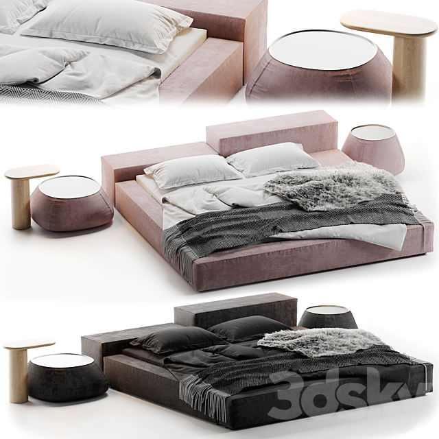 Extrasoft bed set 3DS Max Model - thumbnail 5