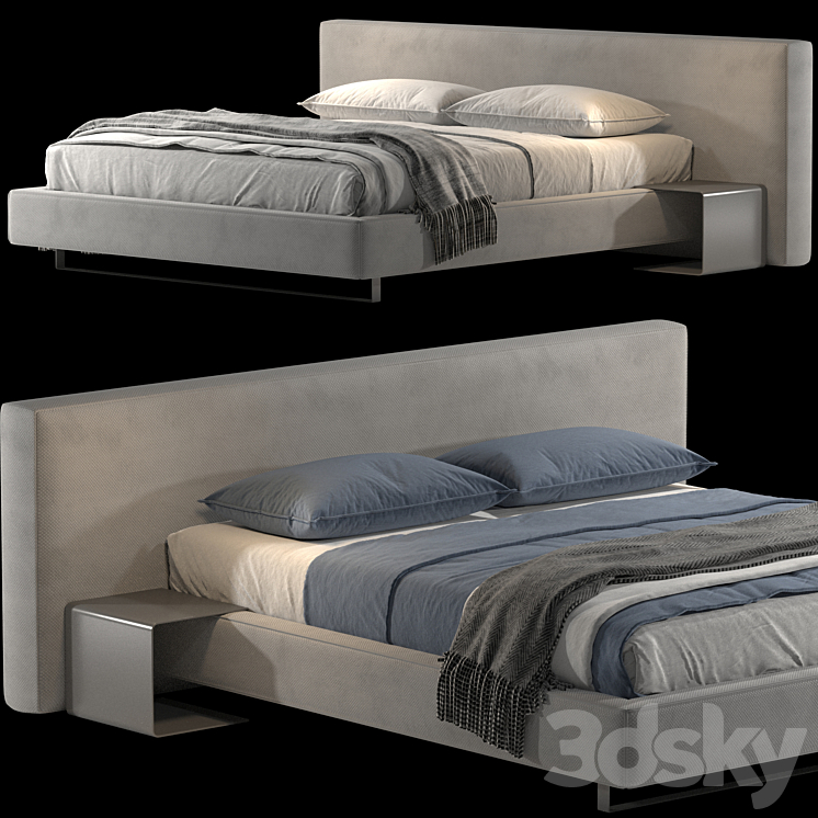 Felis Bowie bed 3DS Max Model - thumbnail 2