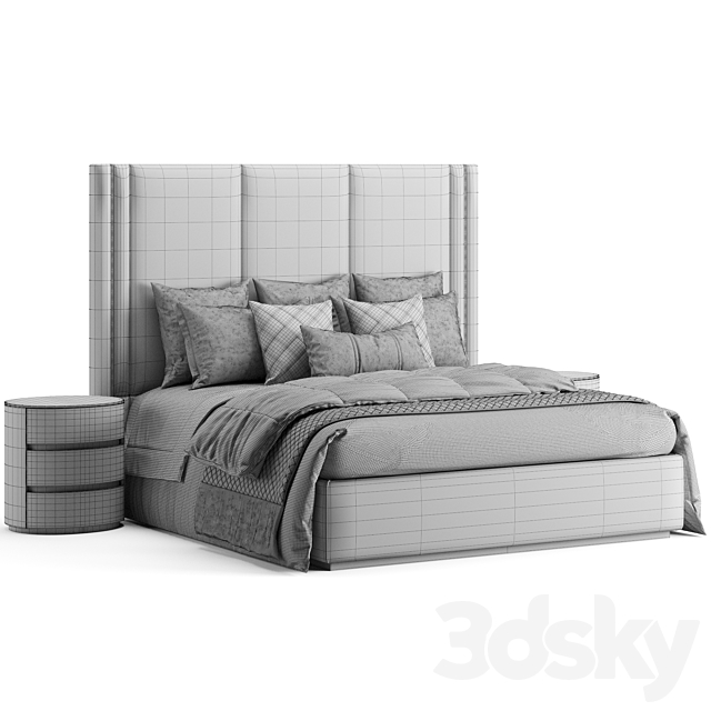 Fendi Casa Adone Bed 3DSMax File - thumbnail 7