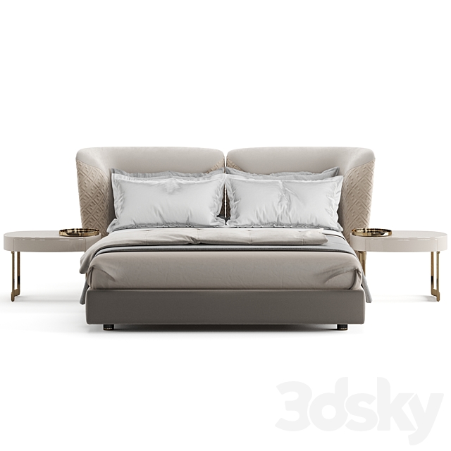 Fendi Casa Ceasar Bed 3DSMax File - thumbnail 2