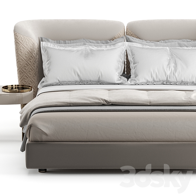 Fendi Casa Ceasar Bed 3DSMax File - thumbnail 3