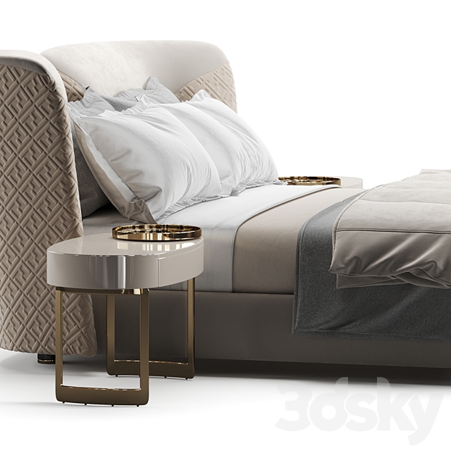 Fendi Casa Ceasar Bed 3DSMax File - thumbnail 5