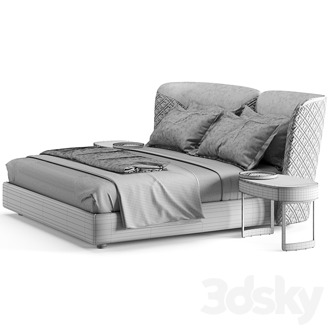 Fendi Casa Ceasar Bed 3DSMax File - thumbnail 7