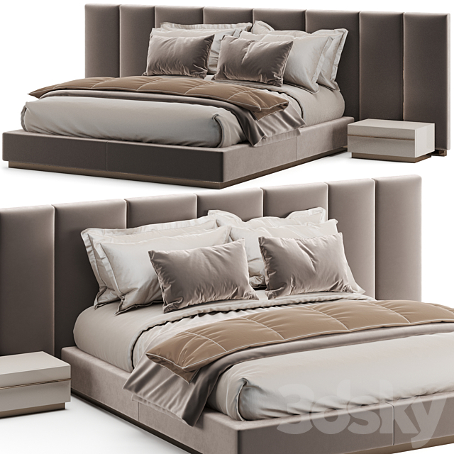 Fendi Casa Delano Bed 3DSMax File - thumbnail 1