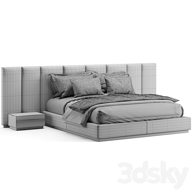 Fendi Casa Delano Bed 3DSMax File - thumbnail 7