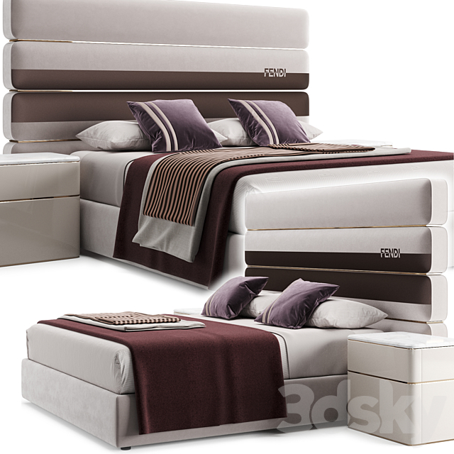 Fendi Casa Lambert Bed 3DSMax File - thumbnail 1