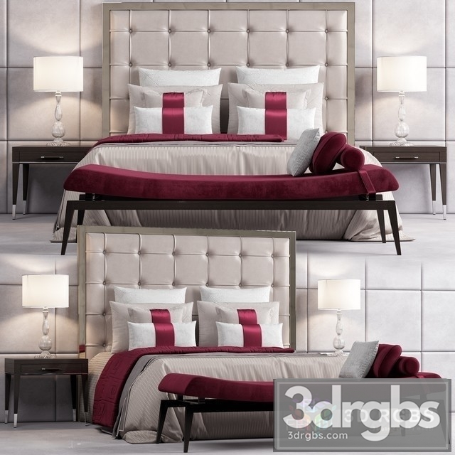 Fendi Casa Savile Bed 3dsmax Download - thumbnail 1