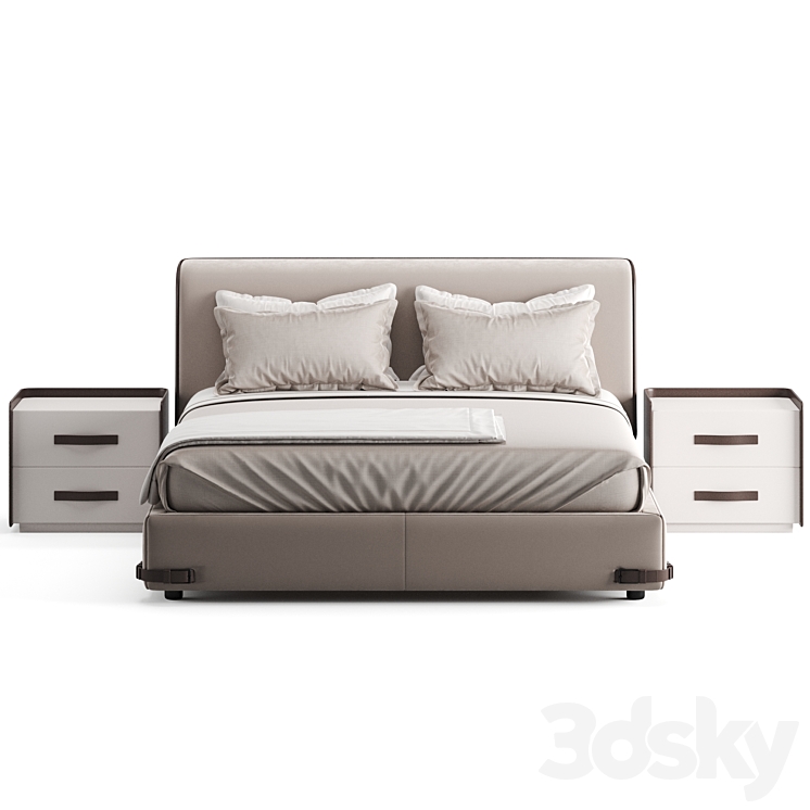 Fendi Casa Soho Bed 3DS Max Model - thumbnail 2