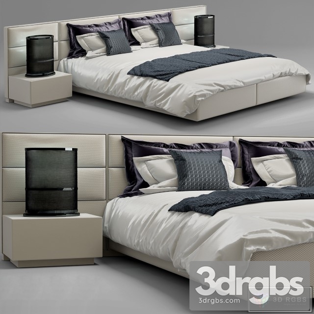 Fendi Casa Urano Bed 3dsmax Download - thumbnail 1