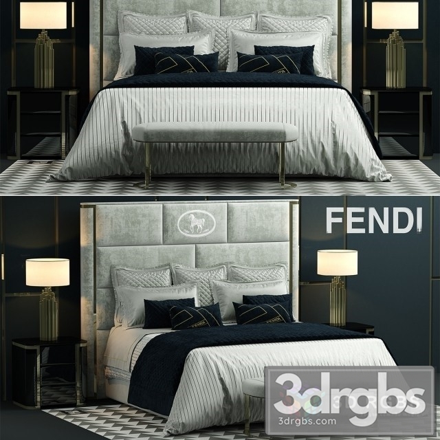 Fendi Montgomery Bed 3dsmax Download - thumbnail 1