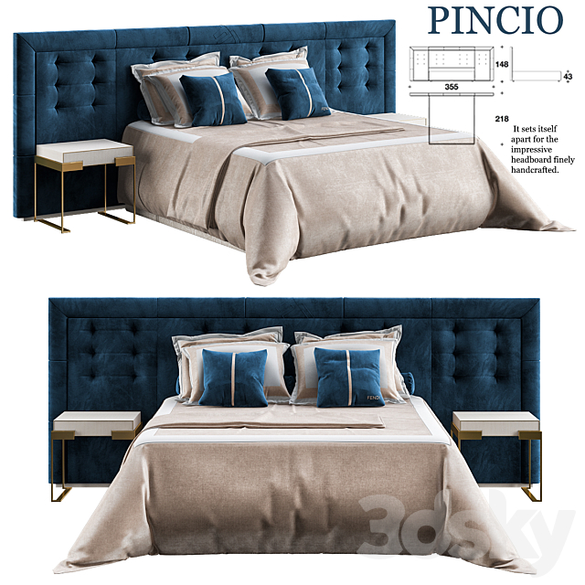 fendi_bed 3DSMax File - thumbnail 1