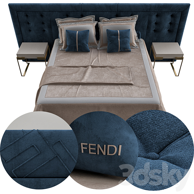 fendi_bed 3DSMax File - thumbnail 2