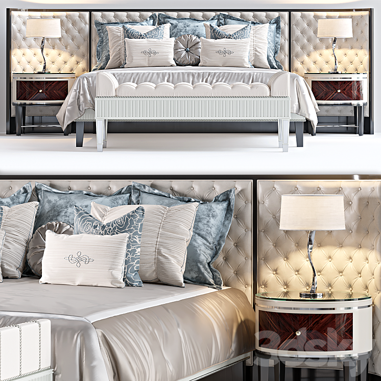 Ferris Rafauli Bed 3DS Max Model - thumbnail 1