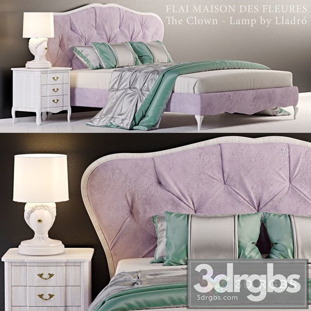 Flai Maison Bed 02 3dsmax Download - thumbnail 1