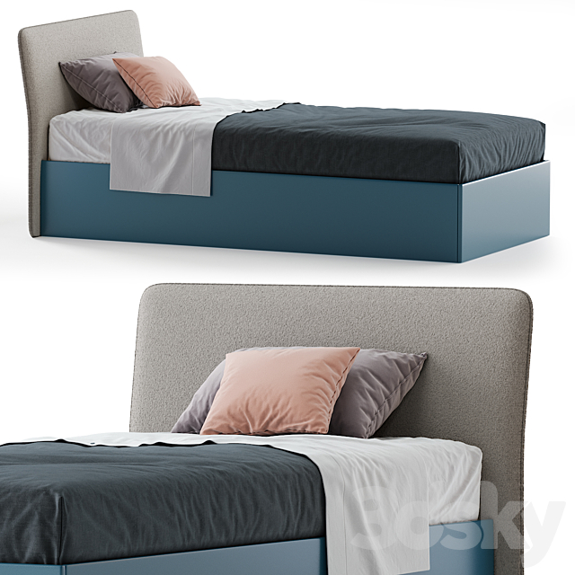 FLARE SINGLE BED 3DSMax File - thumbnail 1