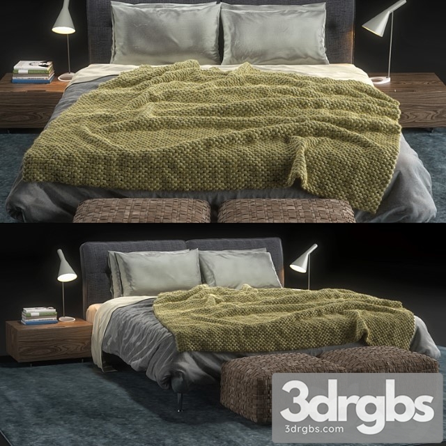 Flexform bed adda 2 3dsmax Download - thumbnail 1