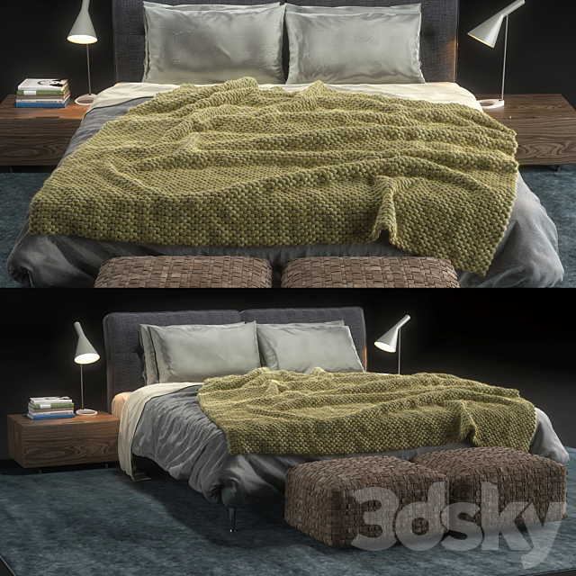 Flexform Bed Adda 3DSMax File - thumbnail 1