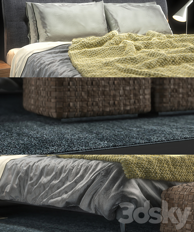 Flexform Bed Adda 3DSMax File - thumbnail 2