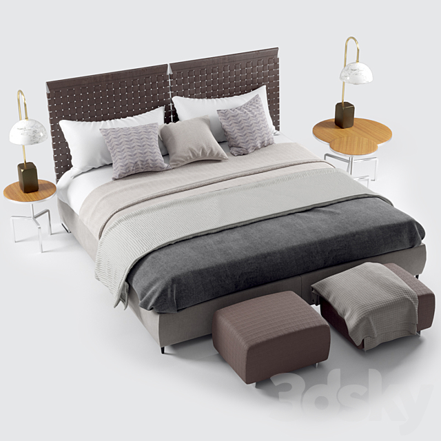 Flexform Cestone Bed 3DSMax File - thumbnail 1