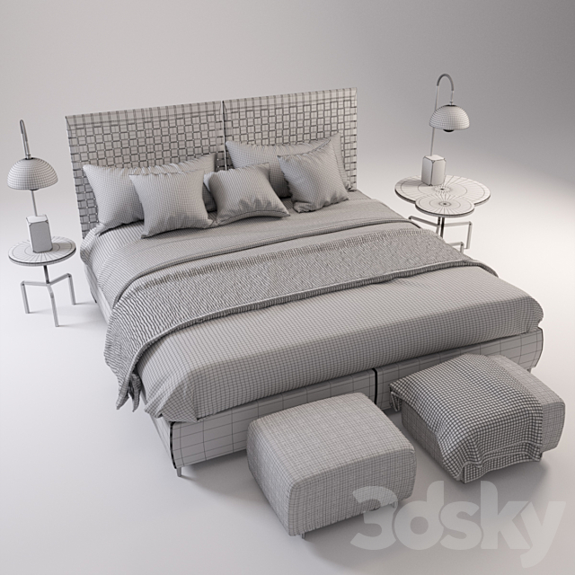 Flexform Cestone Bed 3DSMax File - thumbnail 2