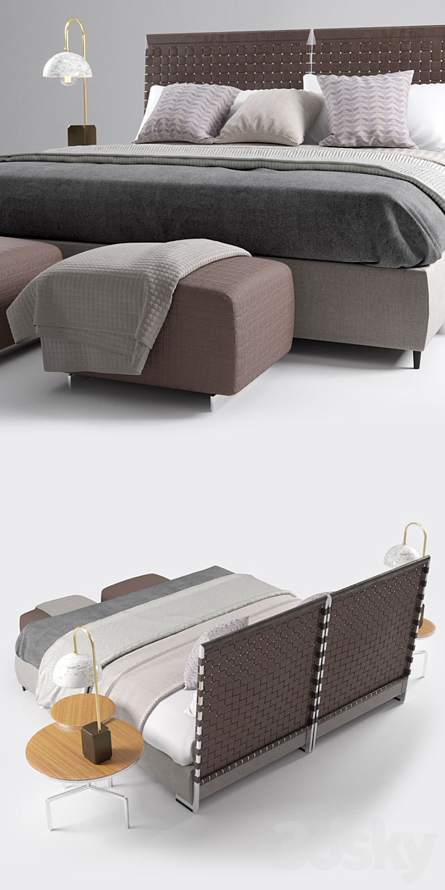 Flexform Cestone Bed 3DSMax File - thumbnail 3