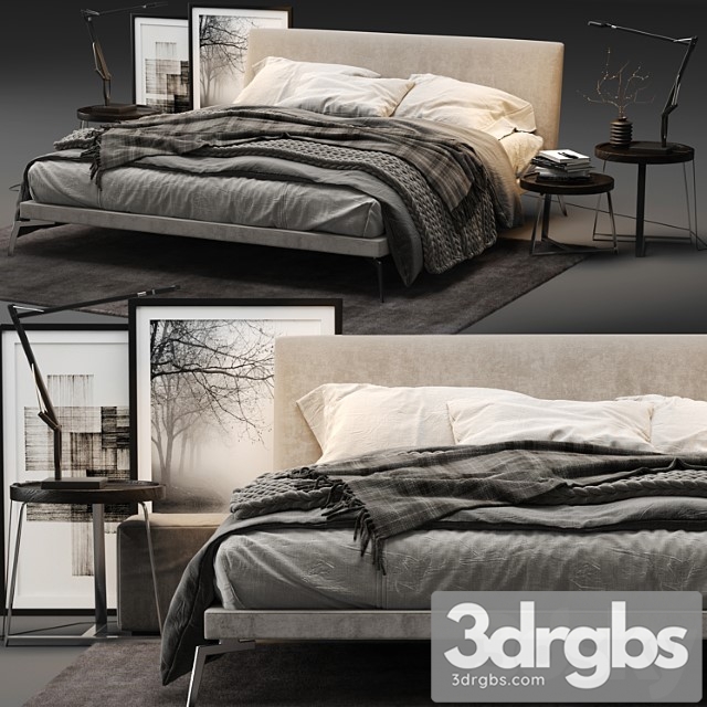 Flexform feel good bed 2 3dsmax Download - thumbnail 1