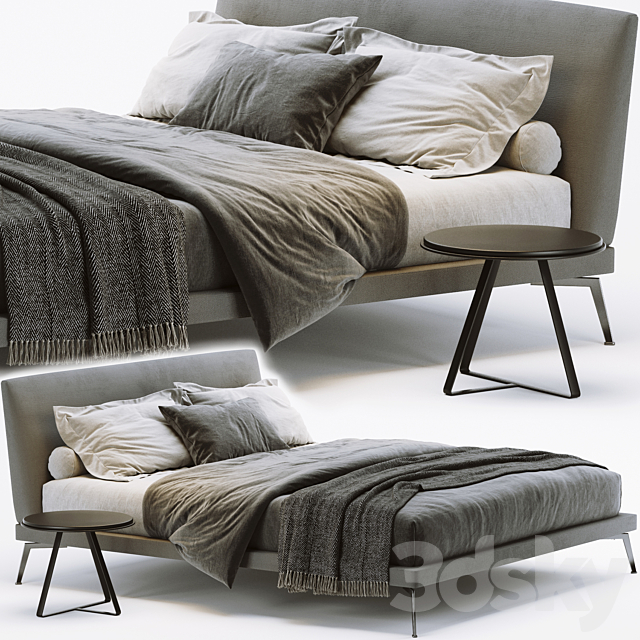 Flexform Feel Good Bed 3DSMax File - thumbnail 1