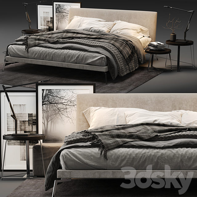 Flexform Feel Good Bed 3DSMax File - thumbnail 1