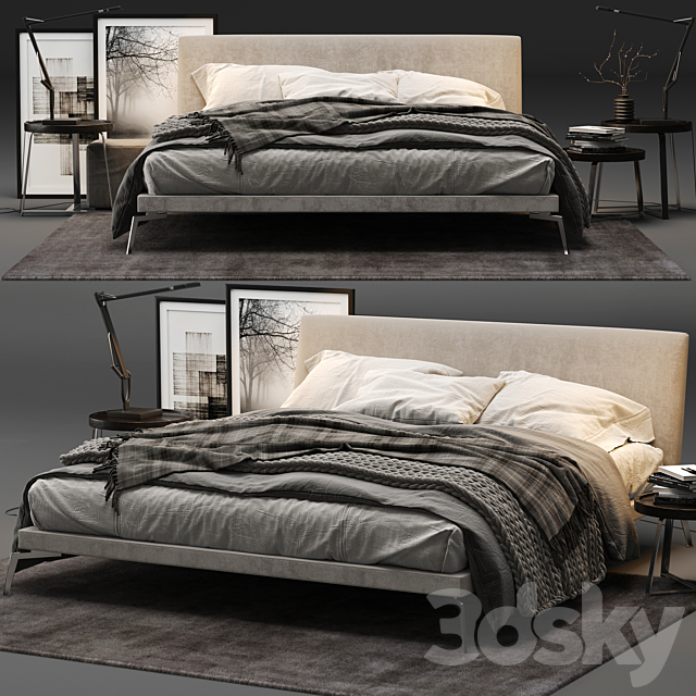 Flexform Feel Good Bed 3DSMax File - thumbnail 2