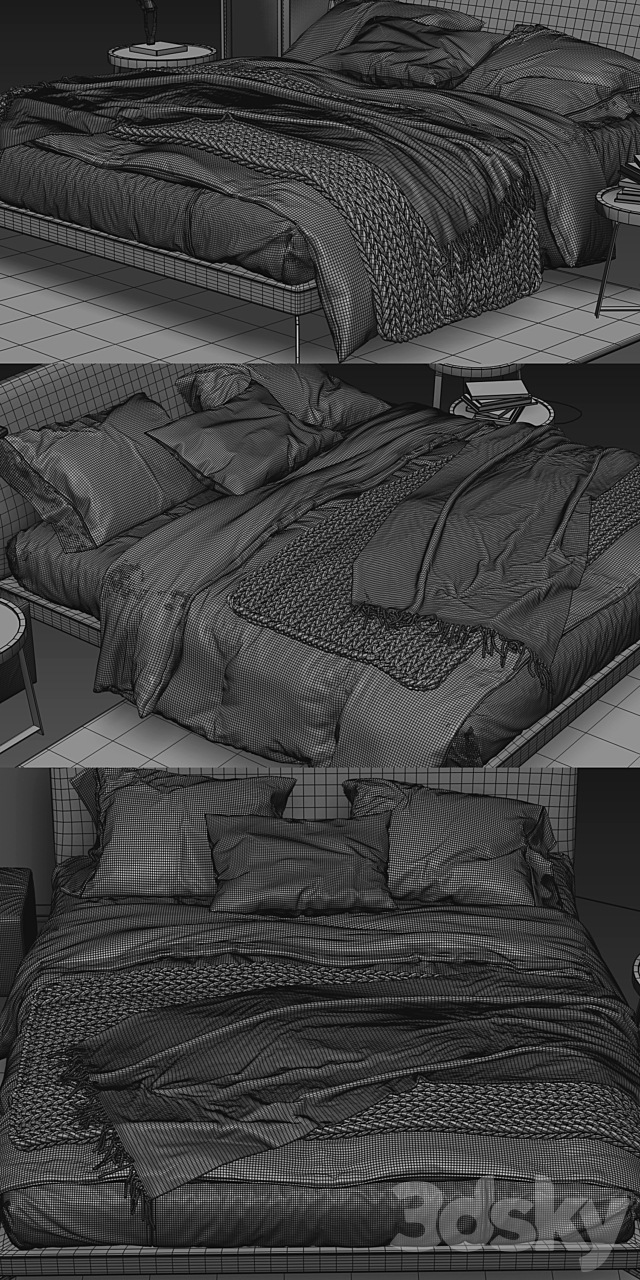 Flexform Feel Good Bed 3DSMax File - thumbnail 3