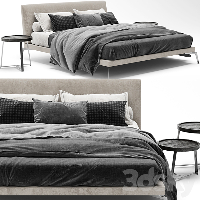 Flexform Feel Good Bed 3DSMax File - thumbnail 1